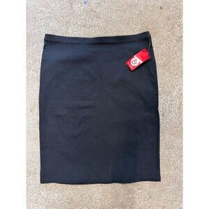 89th + Madison Womens Black Knit Pencil Skirt With Elastic Waist Size Large NWT
